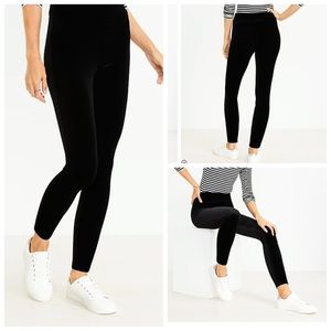 Lou & Grey large black velvet leggings